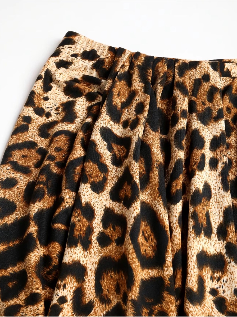 Leopard Print Skirt + Top Set - Brown Animal Pint New Boutique Soft Fabric - Picture 4 of 5